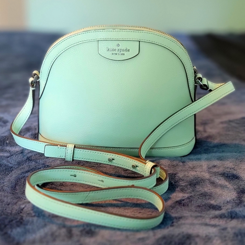 Kate Spade Sylvia Dome Mint Green Leather Purse
